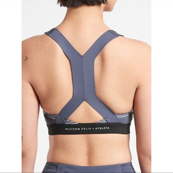 Alyson Felix X Athleta Ultimate Legend Bra - Dusty Blue - Size Large - Picture 2 of 8